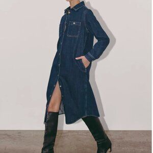 NWT - Everlane The Denim Shirtdress - Size XXS